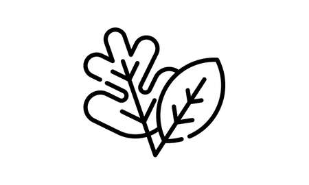 Leaves icon flat style vector illustration.のイラスト素材