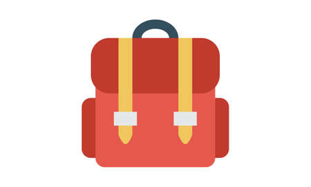 Backpack icon touristic camping bag vector imageのイラスト素材
