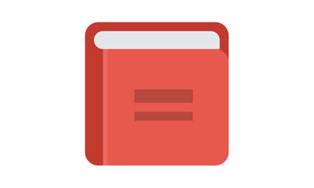 Book icon flat style vector illustration.のイラスト素材