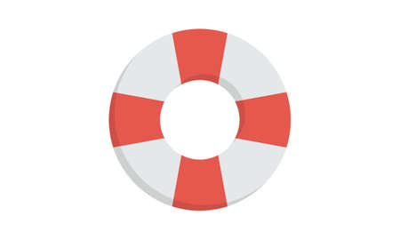 Lifebuoy icon flat style vector imageのイラスト素材