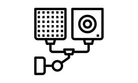 Infrared surveillance camera icon. Outline Infrared surveillance camera vector icon for web design...