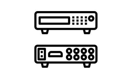 DVR for video surveillance systems vector iconのイラスト素材