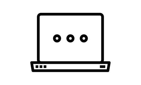 Laptop icon vector mobile computer isolated on white backgroundのイラスト素材