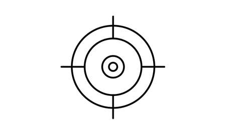Target Icon vector. Target  flat icon concept market goal vector picture image. Concept target market, audience, group, consumer. Bullseye or goal Isolated sign. Vector Illustrationのイラスト素材
