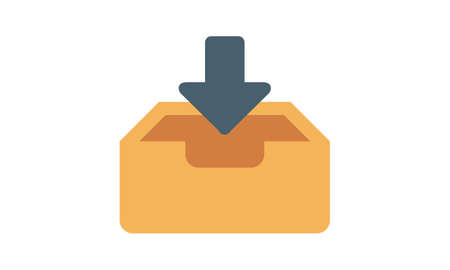 Inbox icon, vector illustration. Flat design style. vector inbox icon illustration isolated on White background, inbox icon Eps10. inbox icons graphic design vector symbols.のイラスト素材