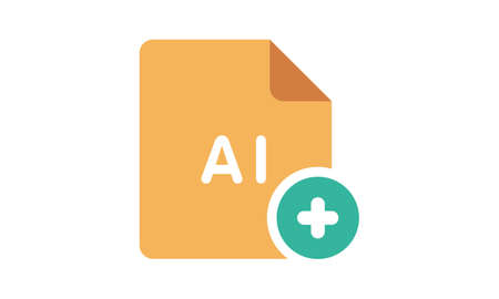 Add ai file icon flat style vector illustration.のイラスト素材