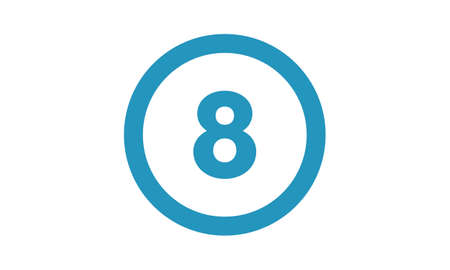 Number 8 sign design template element icon vector imageのイラスト素材