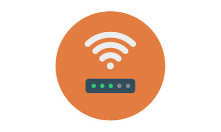 WiFi vector flat icon symbol for website, mobile, logo, app, UI.のイラスト素材
