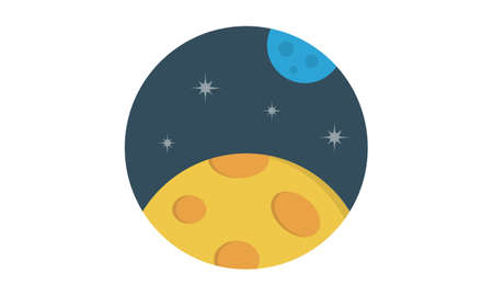 Moon isolated icon vector illustration designのイラスト素材