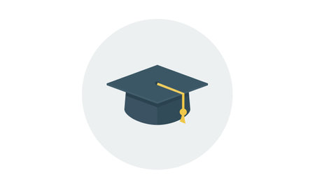 Academic cap or mortarboard icon graduate cap vector imageのイラスト素材