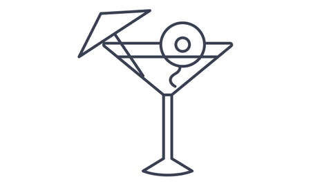 Halloween cocktail with eye icon vector imageのイラスト素材