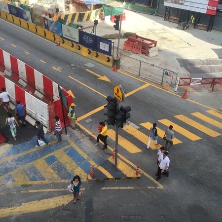 People walking in streetの素材