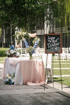 Malay Wedding, beautiful wedding decoration setup on a wedding dayの写真素材