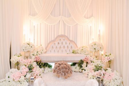 Malay Wedding, beautiful wedding decoration setup on a wedding dayの写真素材