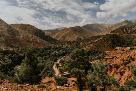 Morocco- September 28,2019 : Beautiful scenery at Moroccoのeditorial素材