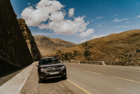 Morocco- September 28,2019 : Beautiful scenery at Moroccoのeditorial素材