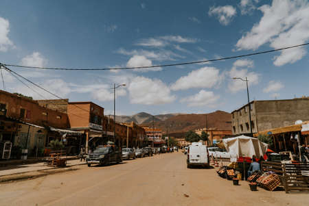 Morocco- September 28,2019 : Beautiful scenery at Moroccoのeditorial素材