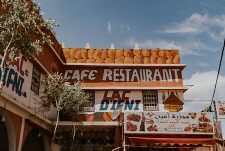 Morocco- September 28,2019 : Beautiful scenery at Moroccoのeditorial素材