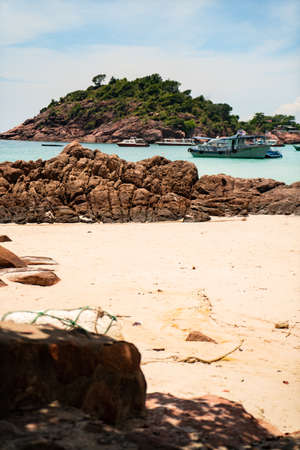 Day view of beautiful crystal blue island of Pulau Redang, Terengganu, Malaysia
