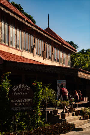 September 23, 2020, Pulau Redang, Terengganu, Malaysia: Beautiful view of Terengganu-style traditional Malay houses at the Pulau Redangのeditorial素材