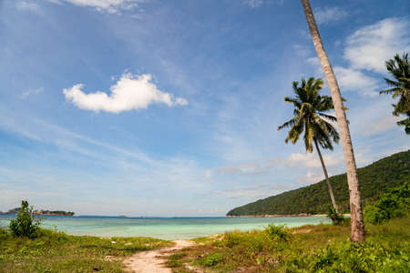 Tropical scenery and seascape with crystal blue color of the seaの写真素材
