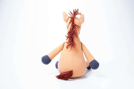 Little donkey soft toys isolated on white background.の写真素材