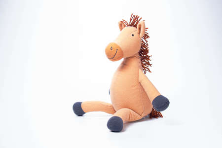 Little donkey soft toys isolated on white background.の写真素材