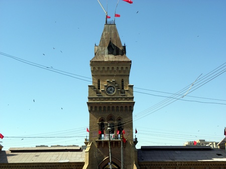CLOCK_TOWER AT SADDAR COMMERCIAL MARKET KARACHI PAKISTANのeditorial素材