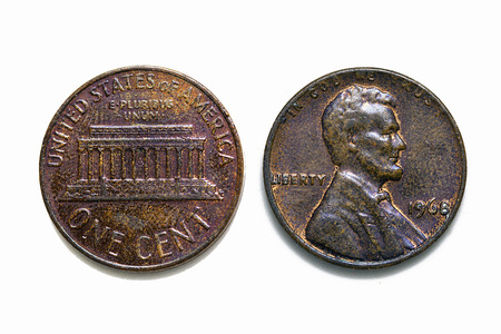 USA one cent 1968のeditorial素材