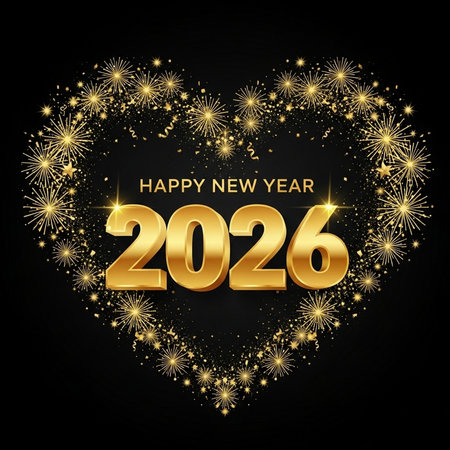 Happy New Year Greeting Card. Vector Illustration EPS10の素材