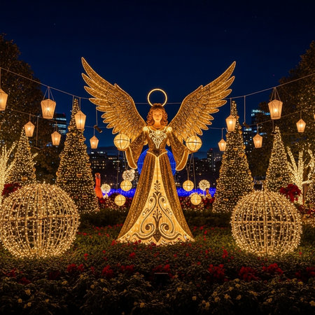 Christmas decoration in the form of a statue of the Virgin Mary.の素材