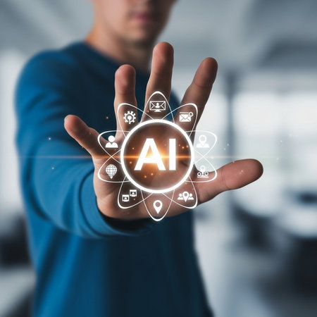 AI, Artificial intelligence and machine learning technology concept on virtual screen.の素材