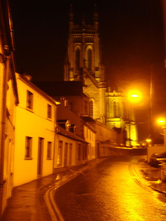 Irish streetscene at nightの写真素材