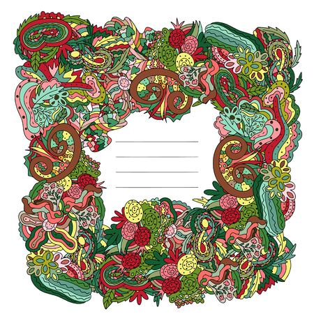 Vector illustration cover or postcard with colorful abstractionのイラスト素材