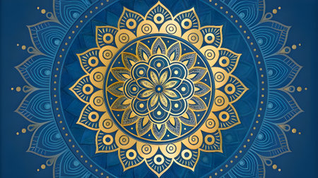 Mandala. Ethnic decorative element. Hand drawn backdrop. Islam, Arabic, Indian, ottoman motifs.の素材