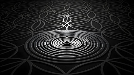 3d illustration of abstract geometric composition,digital artwork for creative graphic design.の素材