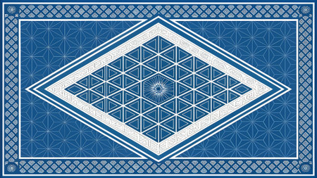 Geometric pattern background. Japanese traditional ornament. Vector illustration for your design.の素材