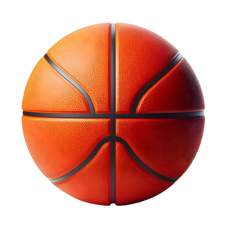 Basketball ball isolated on white background. Clipping path included.の素材