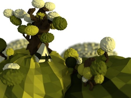 Tent on the hillsの写真素材