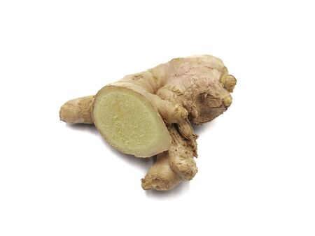 Ginger isolated on white backgroundの写真素材