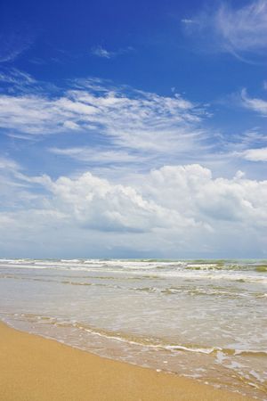 Beautiful cloud at lonely beach 