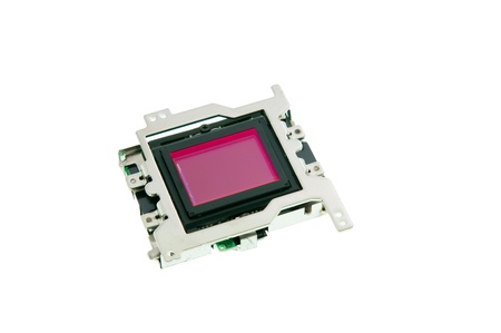 CMOS sensor  isolated on whiteの写真素材