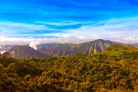 Mount Bromo volcanoes taken in East Java, Indonesiaの写真素材