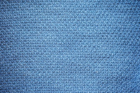 Knitting Background Blue Color,texture from natural yarnの写真素材
