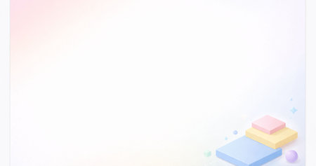 3d illustration of colorful geometric shapes over white background with copy spaceの写真素材