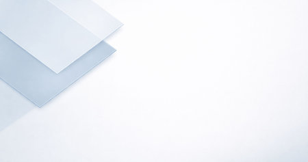 Design concept - top view of business card and envelope on white background for mockupの写真素材