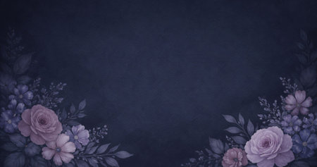 Grunge floral background with copy space for text or image.の写真素材