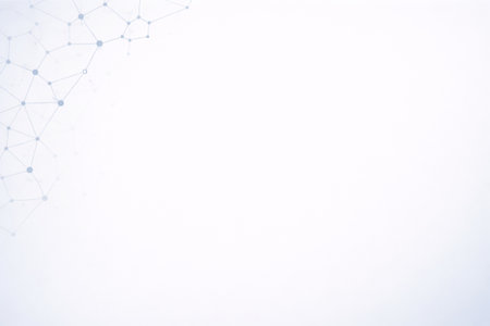 Science network pattern, connecting lines and dots. Technology hexagons structure background.の写真素材