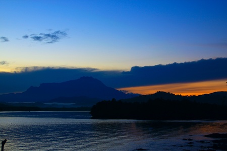 Sunrise at Salut River Tuaranの写真素材