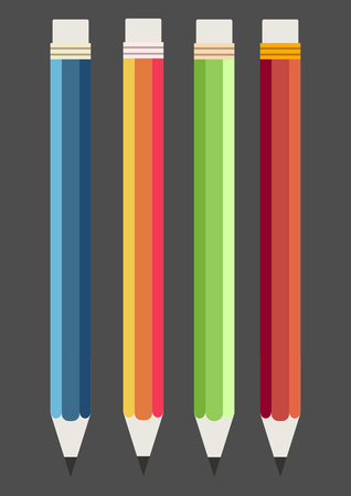 Pencil icon in flat design. Vector illustration. Pencil on background
のイラスト素材